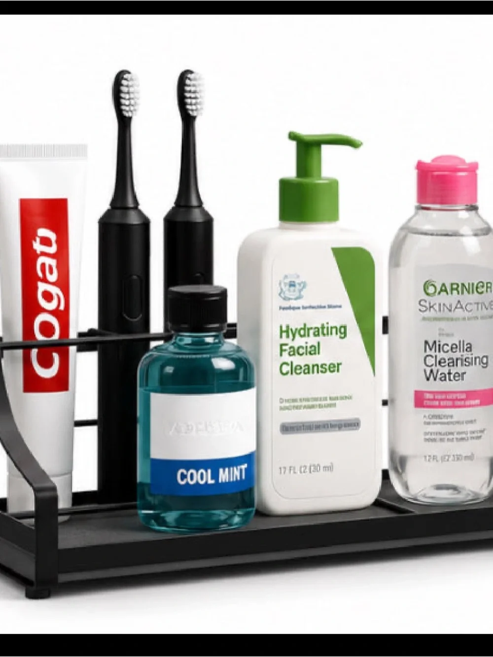 Bathroom Organizer Shelf with Black Finish